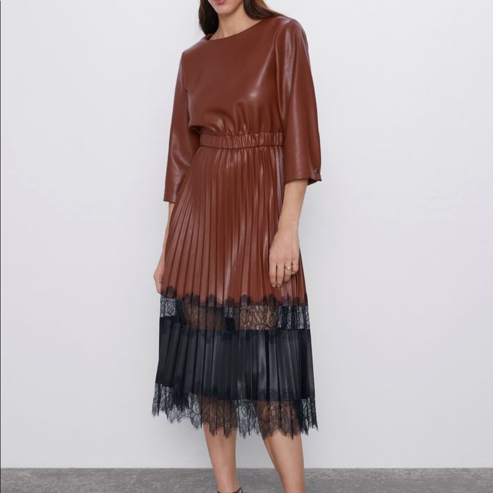 New Zara brown dress M - Picture 1 of 6
